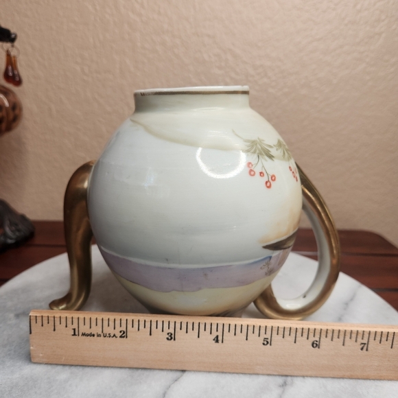 Vintage Nippon Hand Painted Palm Tree Tea Set Porcelain Good Condition - Picture 13 of 15